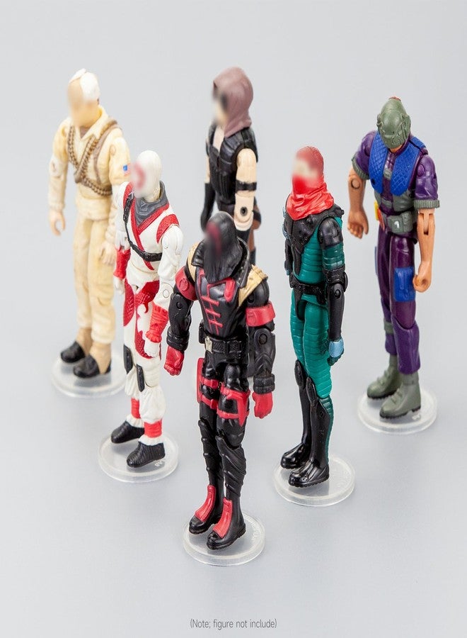 DisplayMore 50 Pieces Round Clear Action Figure Display Stands Compatible with 3.75 inch Vintage Gi joe Figure toy (Fit For 3.75 inch Vintage Gi joe(Clear)) - Image 5